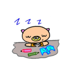 a cute  pig...series of simple.（個別スタンプ：24）