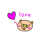 a cute  pig...series of simple.（個別スタンプ：25）