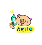 a cute  pig...series of simple.（個別スタンプ：26）