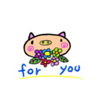 a cute  pig...series of simple.（個別スタンプ：28）