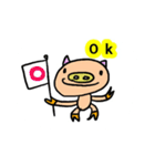 a cute  pig...series of simple.（個別スタンプ：30）