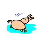 a cute  pig...series of simple.（個別スタンプ：34）