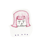 pink haired girl（個別スタンプ：6）