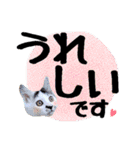 こねこのぐり3 丁寧なデカ文字（個別スタンプ：27）