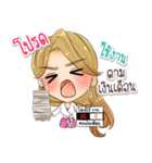 PINKY : Crazy Working Girl.（個別スタンプ：6）