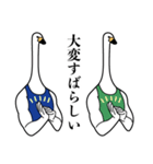 紳士な白鳥の彼 なかなか使う（個別スタンプ：6）