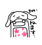 たれうさぎ白黒（個別スタンプ：2）