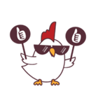 Kai za ( lovely ＆ funny chicken )（個別スタンプ：8）