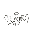 ネコとウサギとそれからシロクマ（個別スタンプ：27）