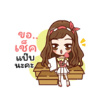 Miss LadyMatte Cute Girl（個別スタンプ：4）