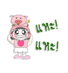 ^_^！！ My name is FaFa. Pig. ！（個別スタンプ：7）