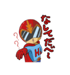 戦隊家族X レッドくん 山形弁バージョン（個別スタンプ：19）
