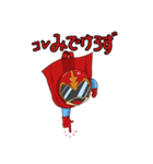 戦隊家族X レッドくん 山形弁バージョン（個別スタンプ：21）
