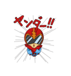 戦隊家族X レッドくん 山形弁バージョン（個別スタンプ：32）