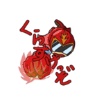 戦隊家族X レッドくん 山形弁バージョン（個別スタンプ：33）