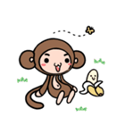 モンキチチとバナくん（個別スタンプ：4）