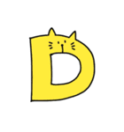 アルファベットねこ（個別スタンプ：4）
