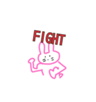 ゆるーいピンキーウサちゃん（個別スタンプ：4）