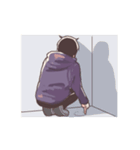 震える少年（個別スタンプ：33）