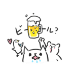 スジのネコとクマとトリ（個別スタンプ：36）