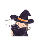魔女子と黒猫（個別スタンプ：7）