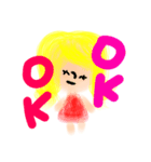 下手かわ♪ガール（個別スタンプ：11）