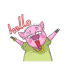 little piggy happy 2 english（個別スタンプ：1）
