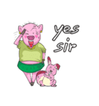 little piggy happy 2 english（個別スタンプ：2）