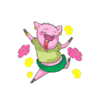 little piggy happy 2 english（個別スタンプ：7）