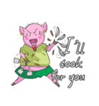 little piggy happy 2 english（個別スタンプ：8）