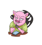 little piggy happy 2 english（個別スタンプ：16）
