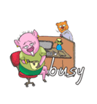 little piggy happy 2 english（個別スタンプ：21）