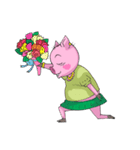 little piggy happy 2 english（個別スタンプ：31）