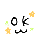 Face文字もじver,up（個別スタンプ：1）