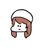 帽子をかむる乙女（個別スタンプ：1）