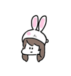 帽子をかむる乙女（個別スタンプ：5）