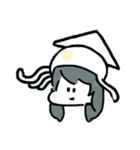 帽子をかむる乙女（個別スタンプ：6）