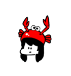 帽子をかむる乙女（個別スタンプ：7）