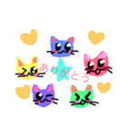 5colors cats（個別スタンプ：7）