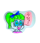 お目目でかちゃん時々チビちゃん（個別スタンプ：9）
