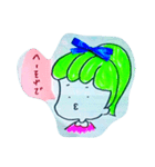 お目目でかちゃん時々チビちゃん（個別スタンプ：12）