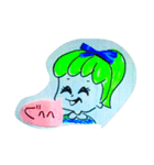 お目目でかちゃん時々チビちゃん（個別スタンプ：15）