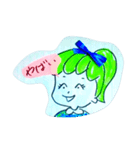 お目目でかちゃん時々チビちゃん（個別スタンプ：16）