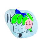 お目目でかちゃん時々チビちゃん（個別スタンプ：29）