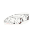 手書き風のスーパーカー（個別スタンプ：7）