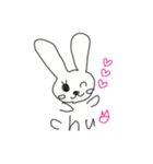 ぱっちりまつげのうさぎちゃん（個別スタンプ：17）