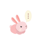 Happy pink rabbit.（個別スタンプ：3）