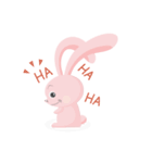 Happy pink rabbit.（個別スタンプ：7）