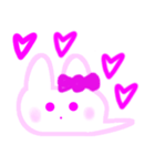 ゆっくりウサギ ピンク（個別スタンプ：2）