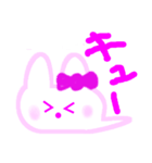 ゆっくりウサギ ピンク（個別スタンプ：3）